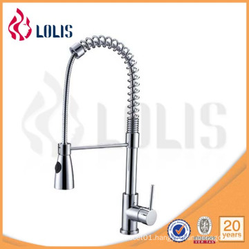 pull out single handle brass spring kitchen faucet (Y-1007)